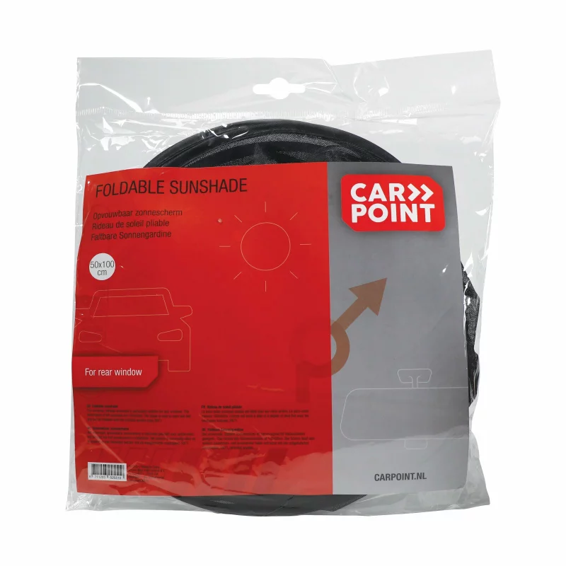 Parasolar lunetă auto cu ventuze Carpoint, negru, 50x100 cm