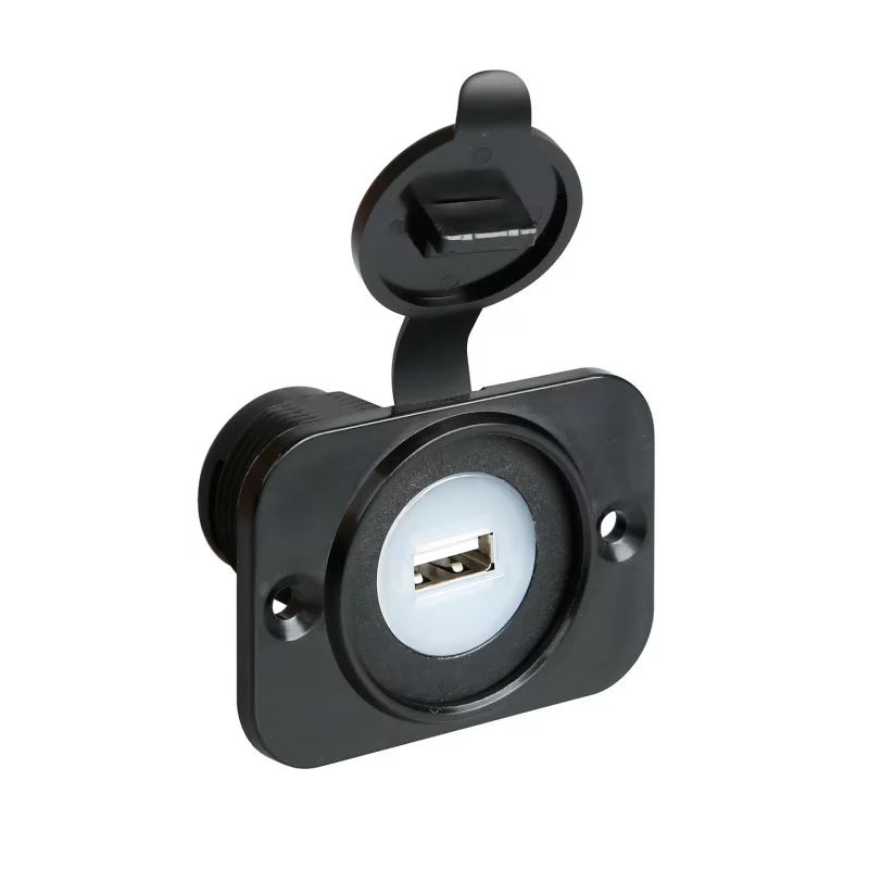 Priză auto USB încastrabilă 12/24V 2100mA cu capac, Lampa Ext-7