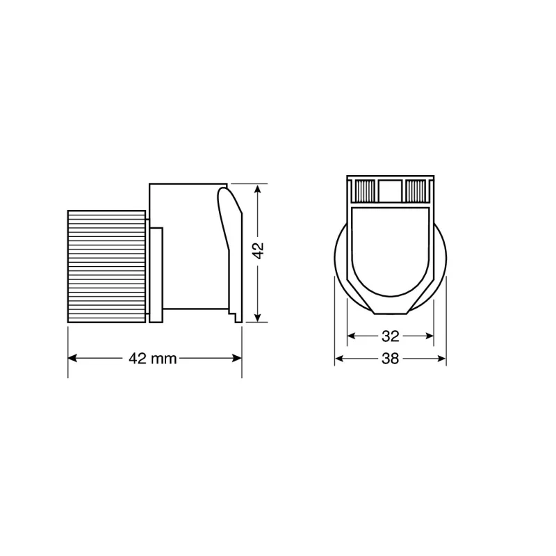 Priza auto incorporabila exterior PX-2 12/24V, 15A, rezistenta la apa