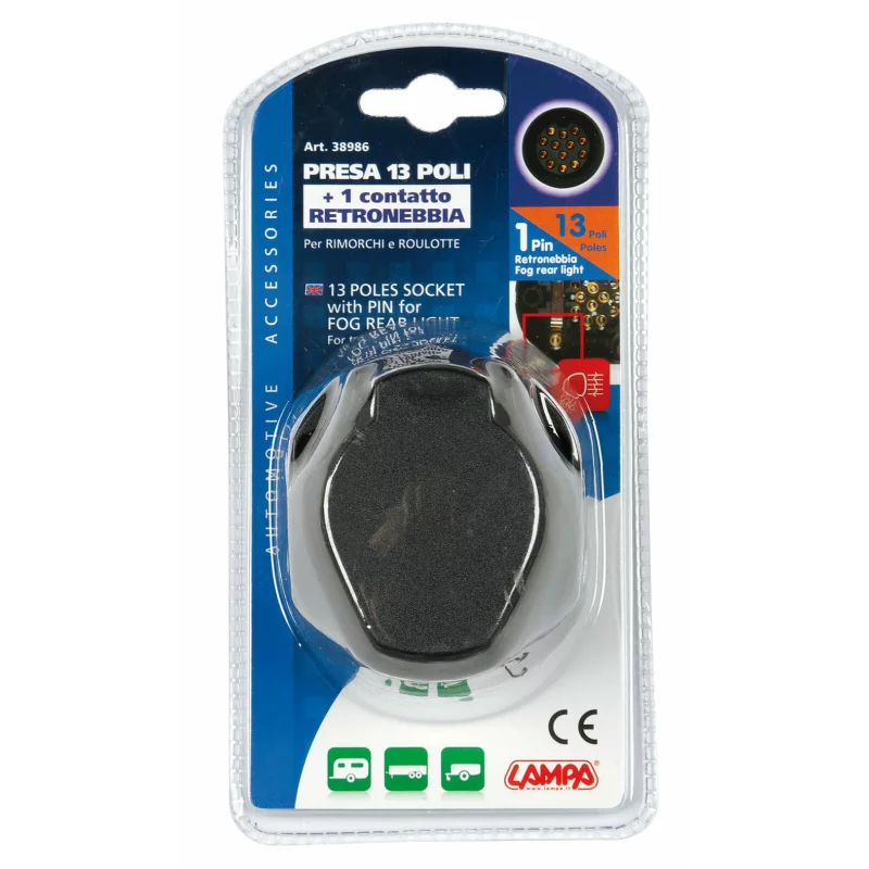 Priza remorca 13 poli din plastic Lampa, conectare 12V sigura