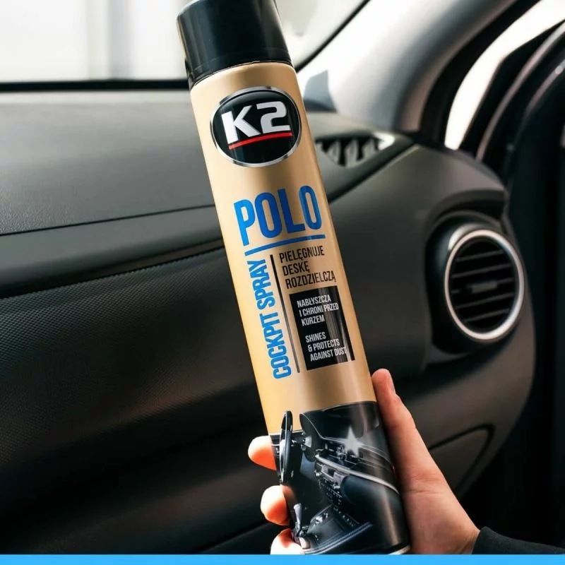 Spray silicon pentru bord K2 Polo 750 ml cu parfum bărbătesc