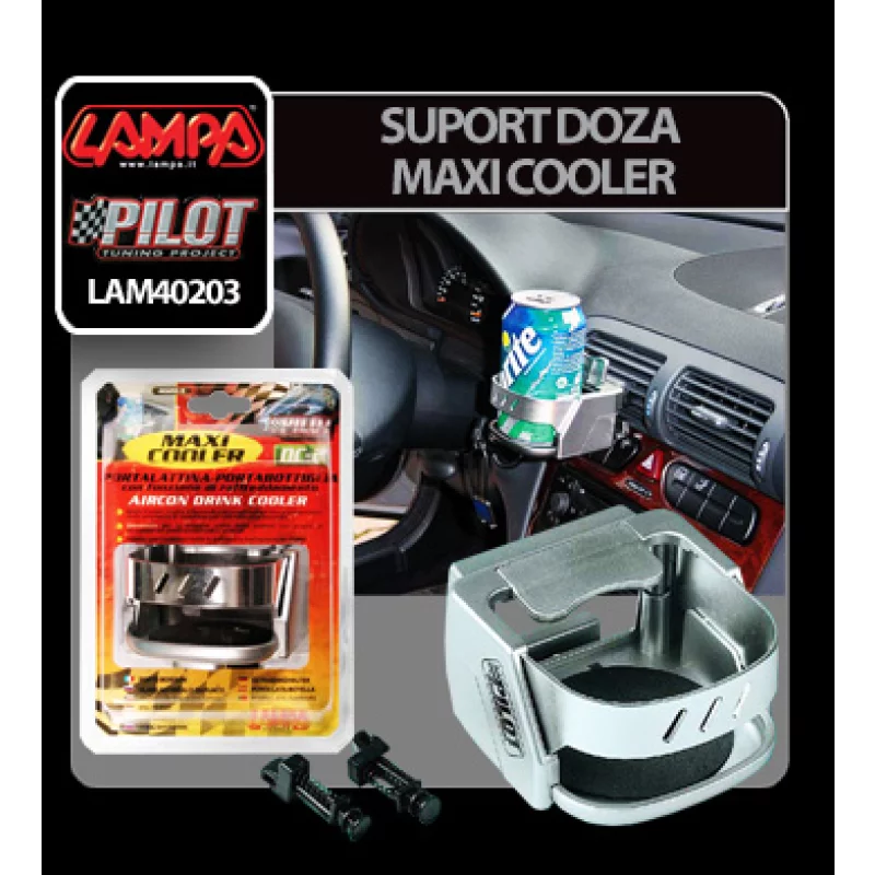 Suport pahar auto Maxi Cooler pentru grila ventilatie si bord, 500 ml