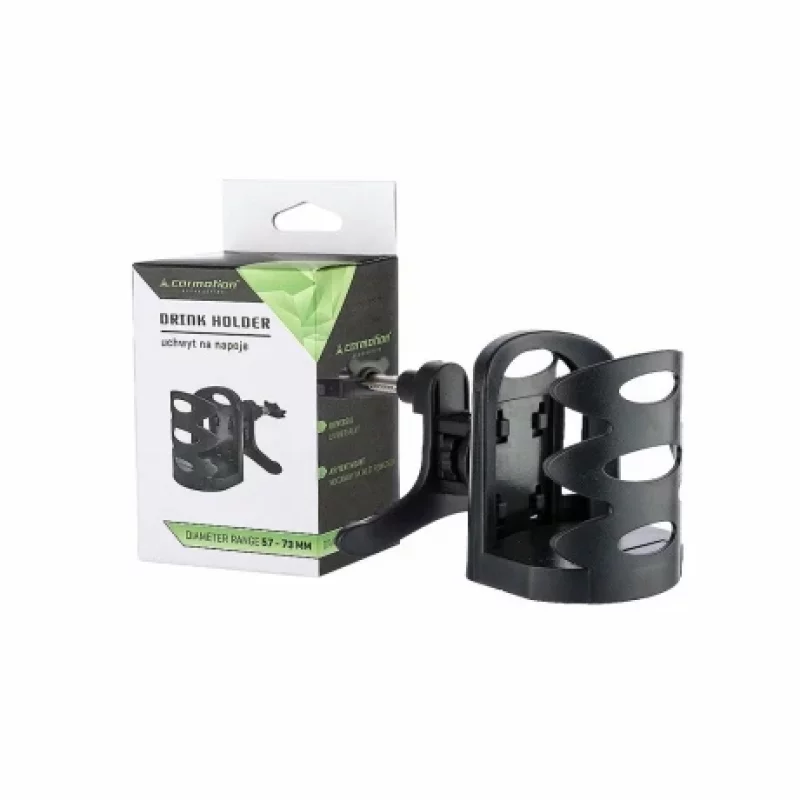 Suport pahare auto pentru grila de ventilatie, 57-73 mm, negru