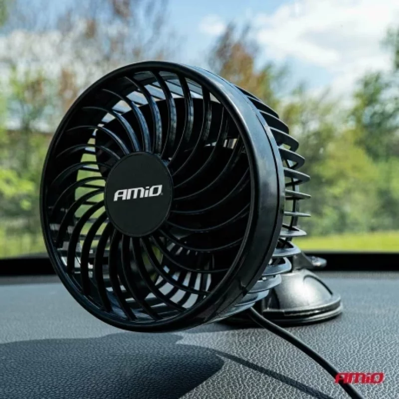 Ventilator auto 24V Amio 6 inch cu ventuza si 2 viteze