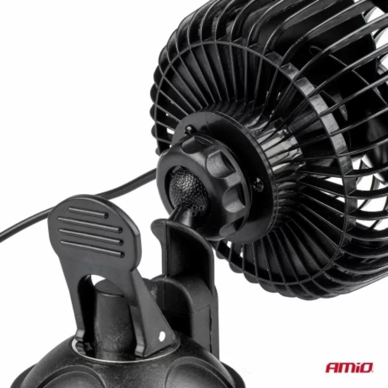 Ventilator auto 24V Amio 6 inch cu ventuza si 2 viteze