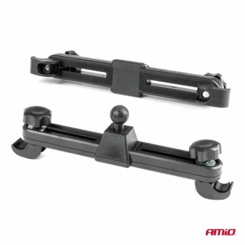 Ventilator auto dublu 12V Amio cu 2 viteze si fixare la tetiera