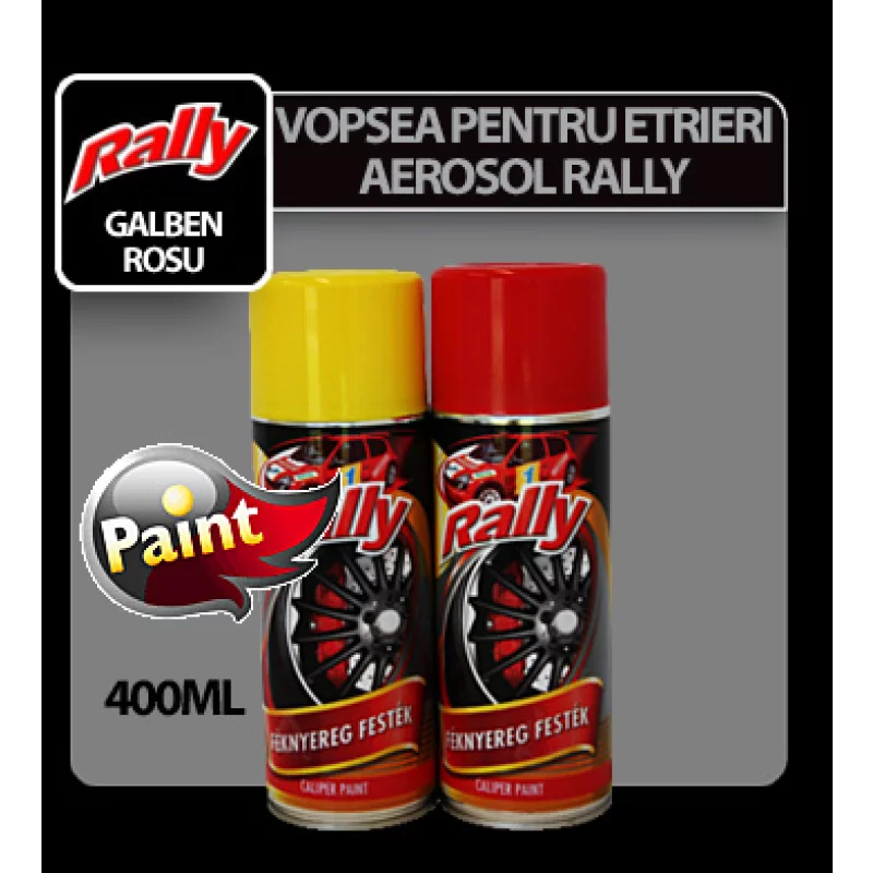 Vopsea spray pentru etrieri frana Rally 400 ml, galben rezistent la 200°C