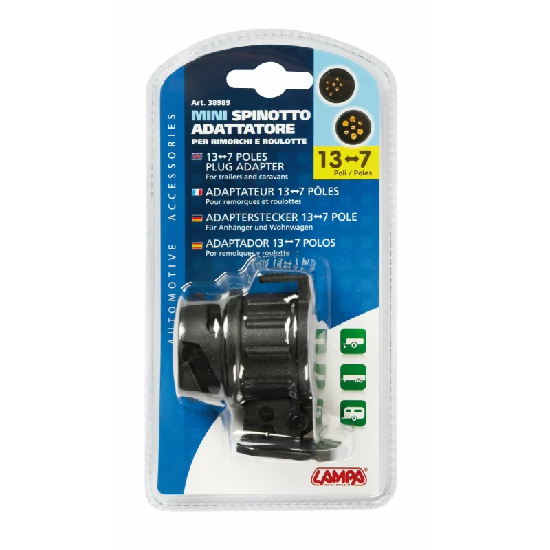 Adaptor priză remorcă 13 la 7 pini 12V, standard ISO, Lampa