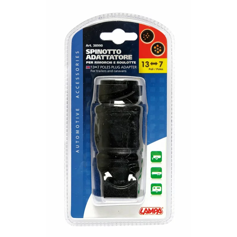 Adaptor fișă priză remorcă 13 la 7 poli 12V, Lampa