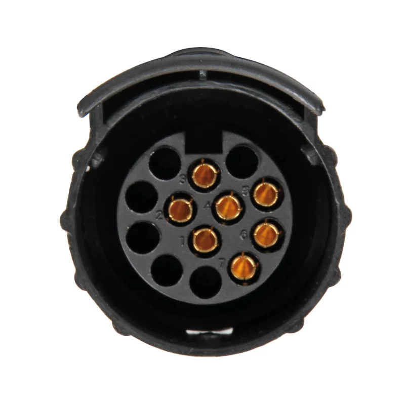 Adaptor priză remorcă 7 la 13 pini, 12V, negru, Lampa