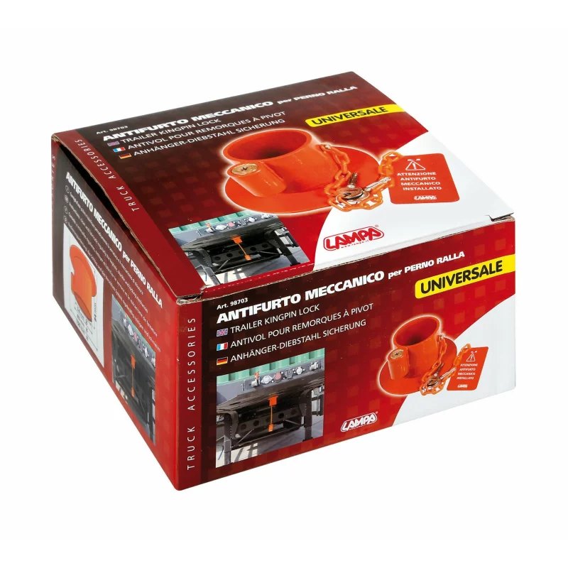 Antifurt pentru blocare pivot cuplare semiremorcă camion, 74 mm