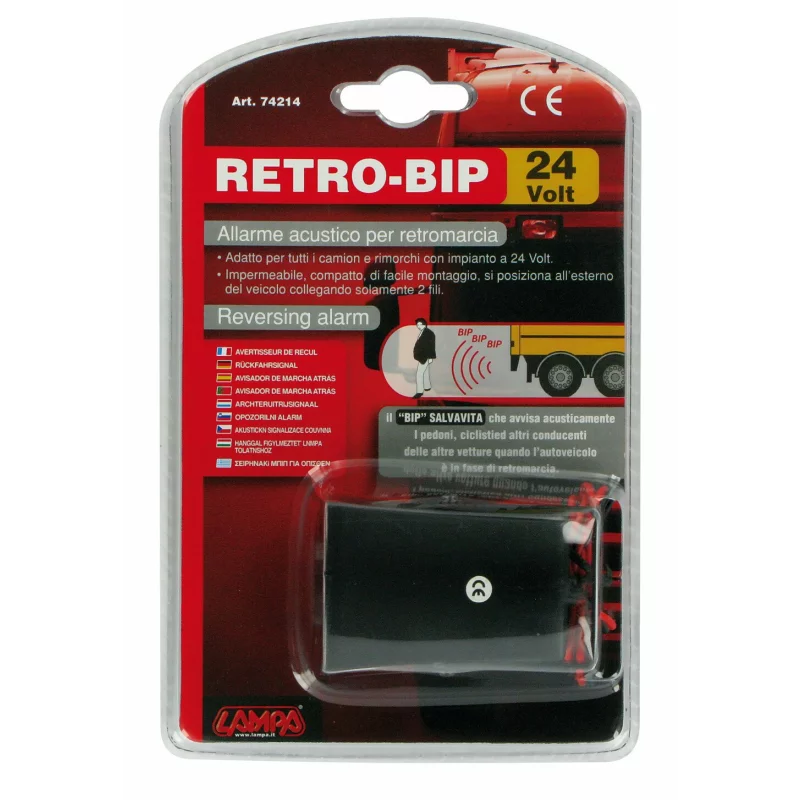 Avertizor sonor pentru mers inapoi 12/24V, 120dB, Lampa