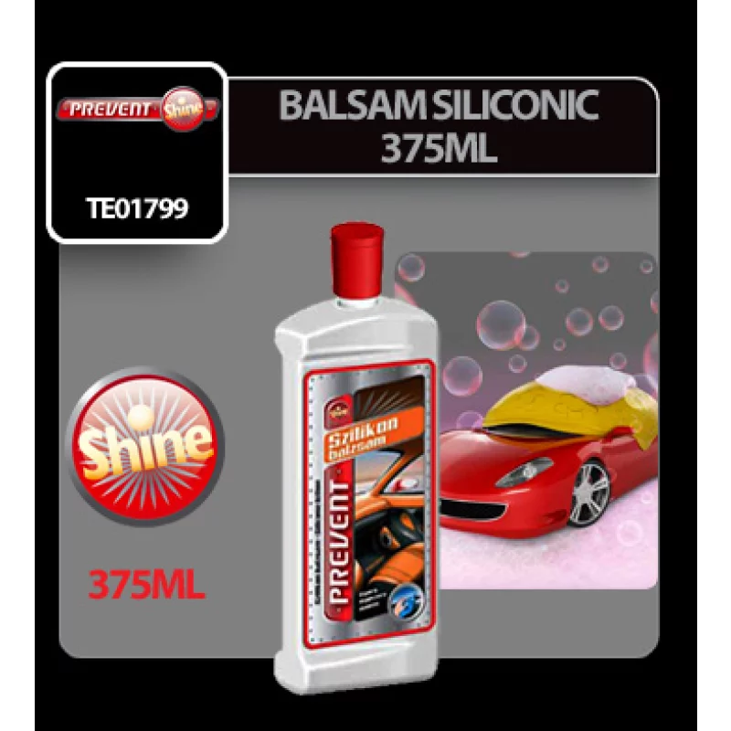 Balsam siliconic auto Prevent 375 ml pentru plastic, cauciuc si piele
