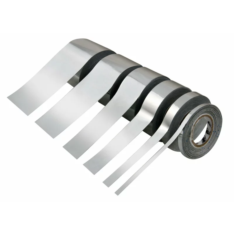 Bandă ornament crom adezivă Maniac, flexibilă, 10 m x 5 mm