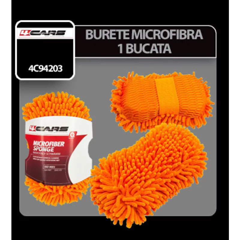 Burete auto din microfibra 4Cars pentru spalarea caroseriei
