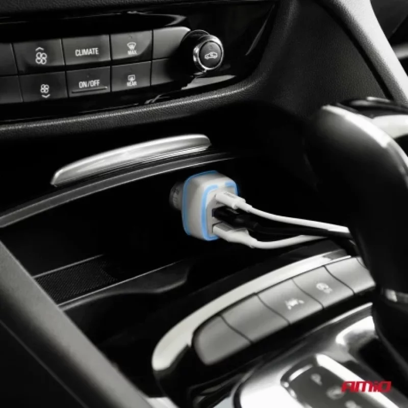 Cablu USB-C la Lightning 20W, 1m, pentru incarcare si date, Amio alb