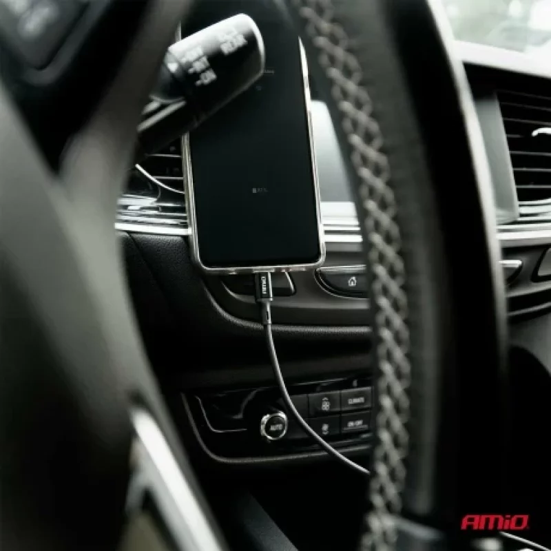 Cablu USB la USB-C 2A, 100 cm, pentru incarcare si date Amio