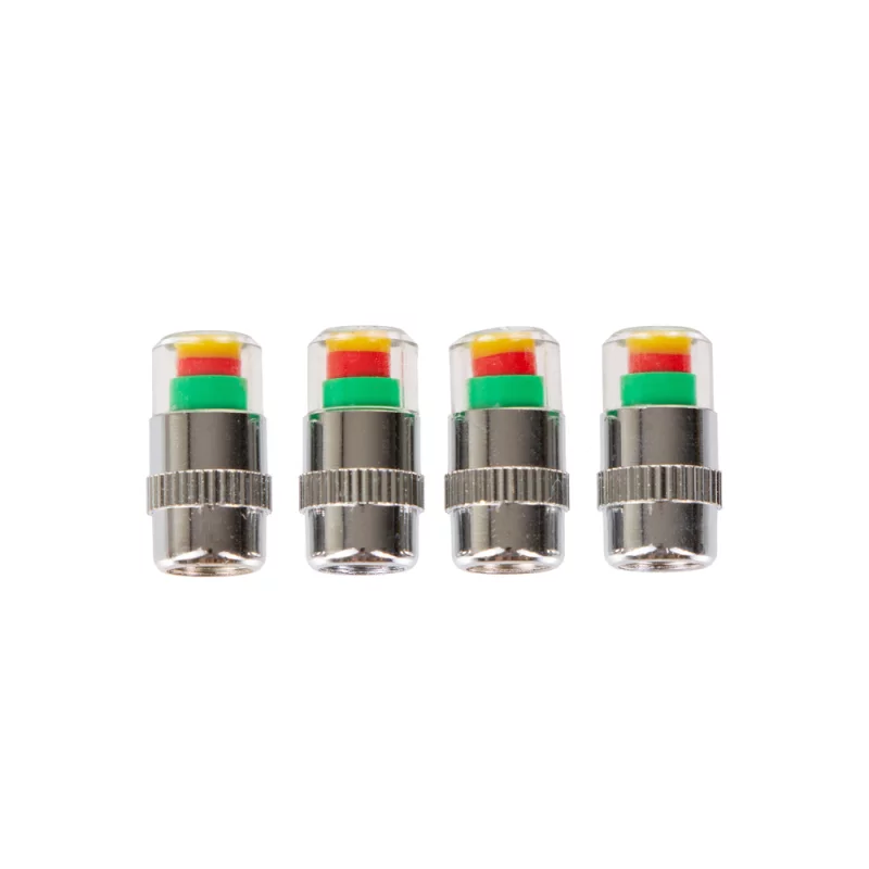 Set 4 capace valve cu indicator presiune pneuri 2.4 Bar 4Cars