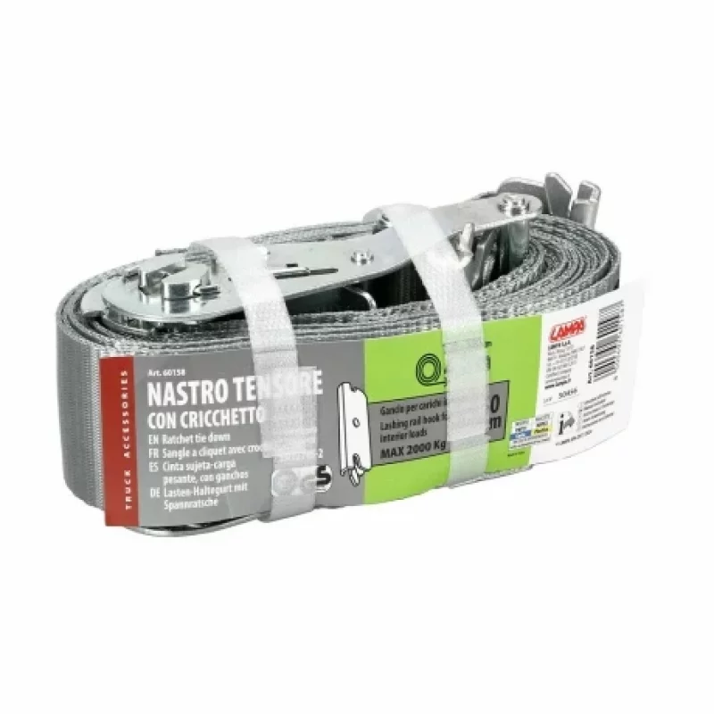 Chingă de ancorare cu clichet pentru șină interioară, 2 piese, gri, 4,2 m