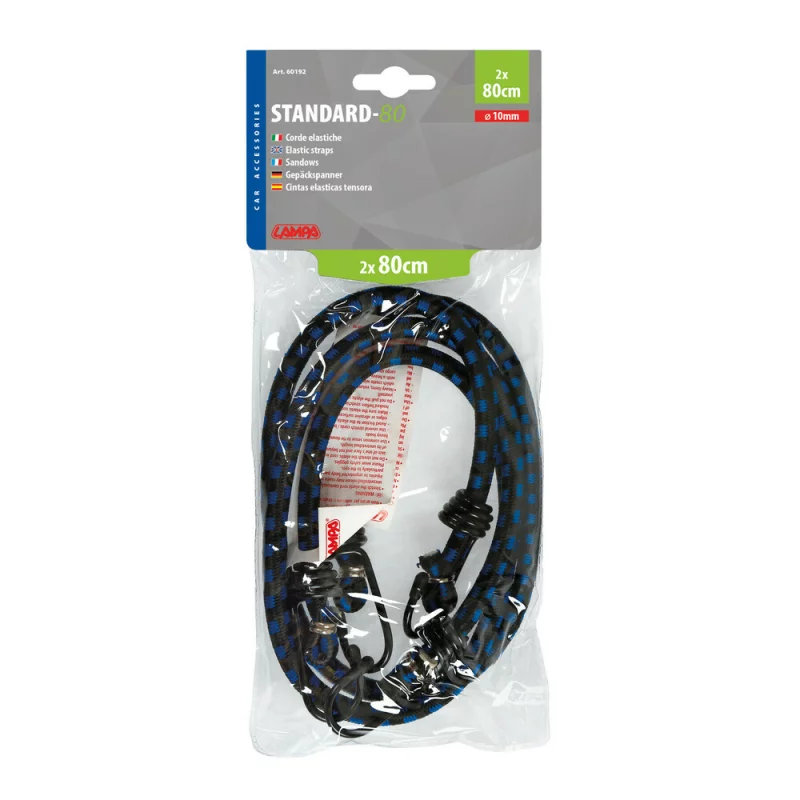 Cordon cauciucat standard Lampa, set 2 buc, Ø10 mm, 80 cm