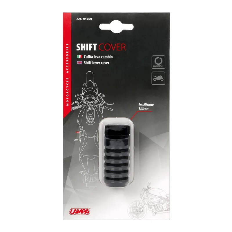 Husă din silicon pentru schimbătorul de viteze motocicletă, neagră