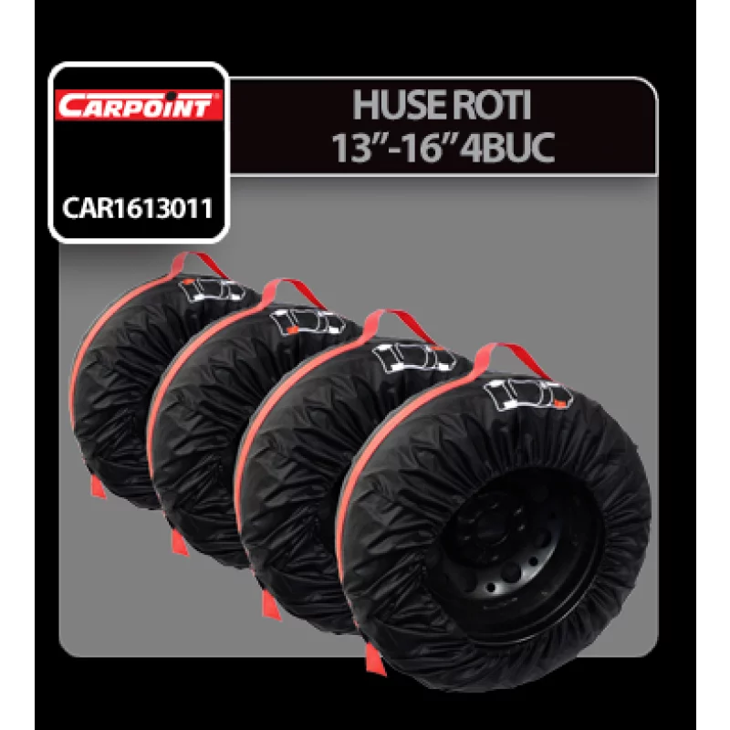 Set huse pentru roti 13-16 inch, 4 bucati, Carpoint, cu manere