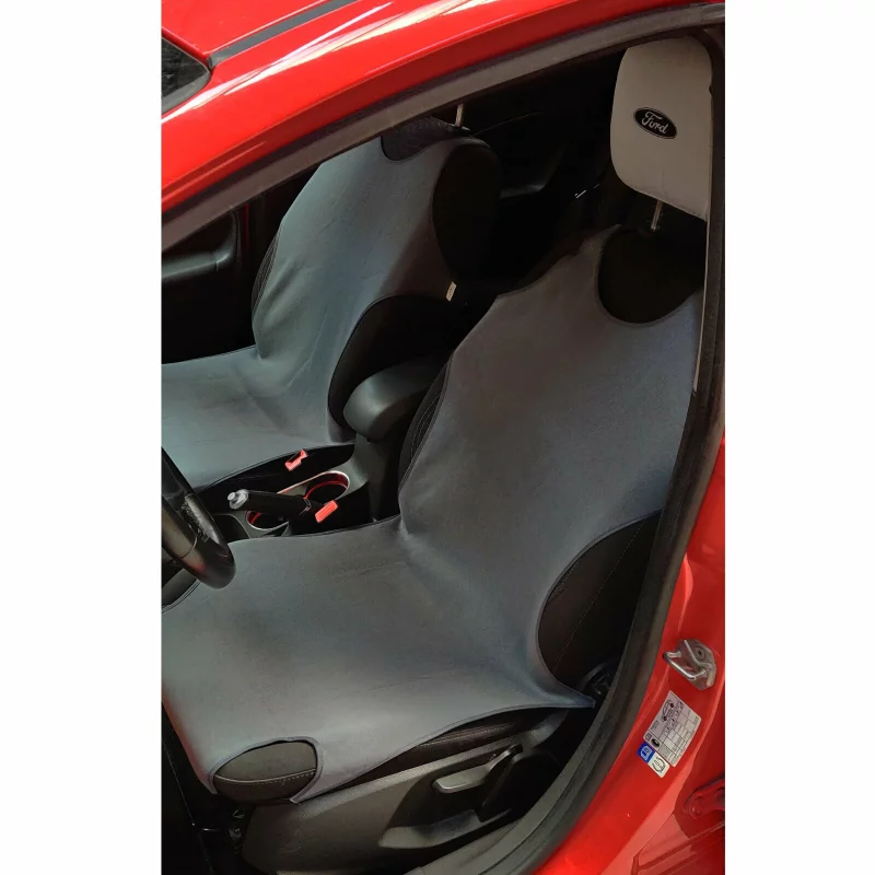 Huse scaun față sport tip maieu Cridem, grafit, set 2 bucăți