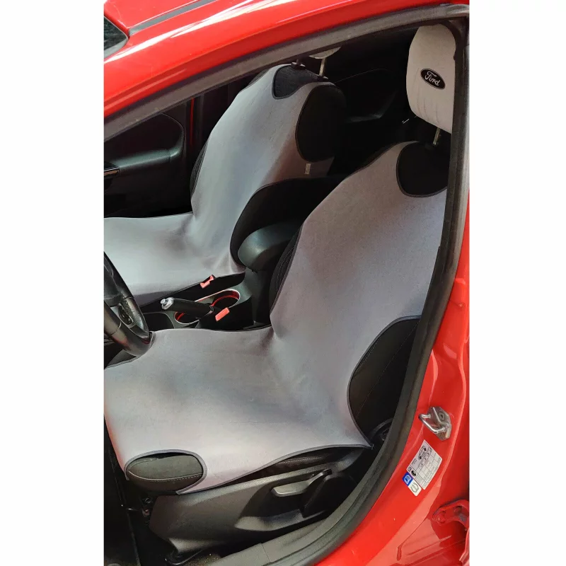 Huse scaun fata sport tip maieu Cridem, set 2 bucati, gri