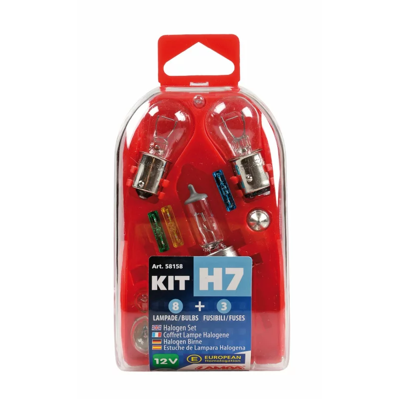 Kit becuri și siguranțe auto H7 12V 55W, 11 piese, Lampa