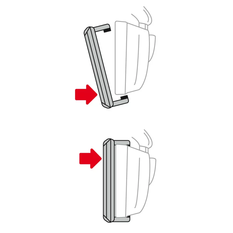 Oglindă interioară convexă auto cu clipsuri, 300x65 mm, montaj rapid