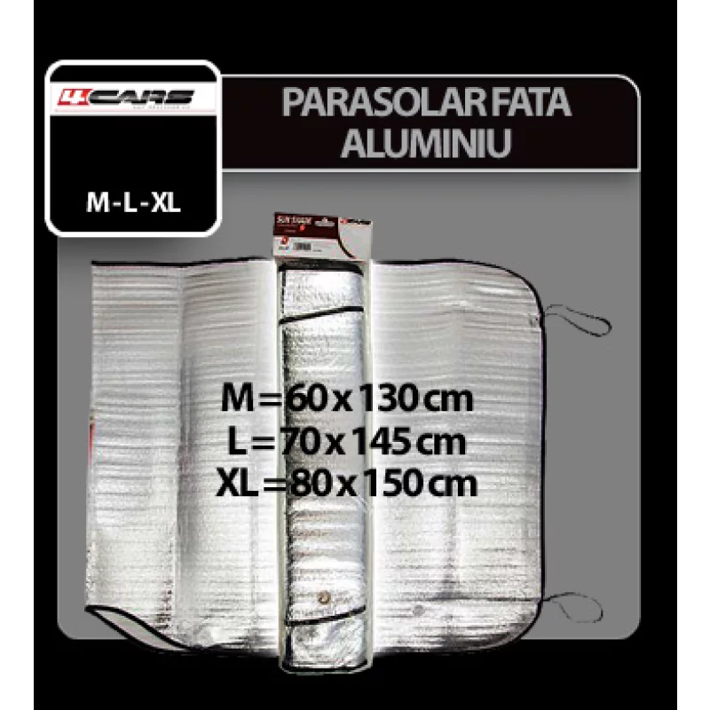 Parasolar auto pentru parbriz față 4Cars, termo-reflexiv, 70x145 cm, mărimea L