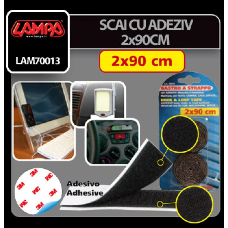 Scai cu adeziv universal, 2 benzi x 90 cm pentru fixare rapidă
