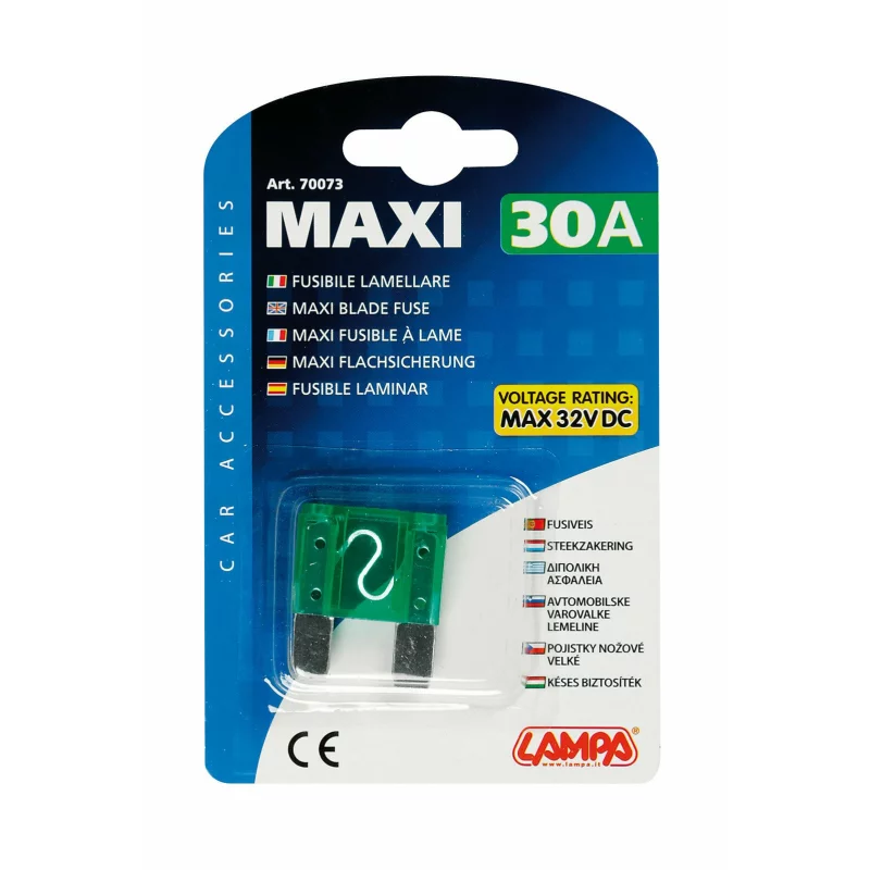 Siguranta plata Maxi auto 30A, 32V, Lampa, pentru protectie electrica