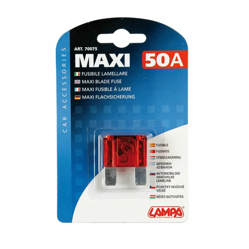 Siguranta plata Maxi 50A auto Lampa pentru protectia circuitelor electrice