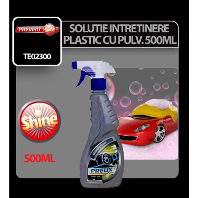 Soluție pentru întreținere plastic auto cu pulverizator Prelix 500 ml