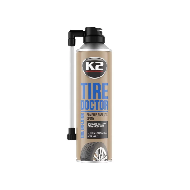 Spray pentru reparat si umflat anvelope K2 Tire Doctor, 400 ml