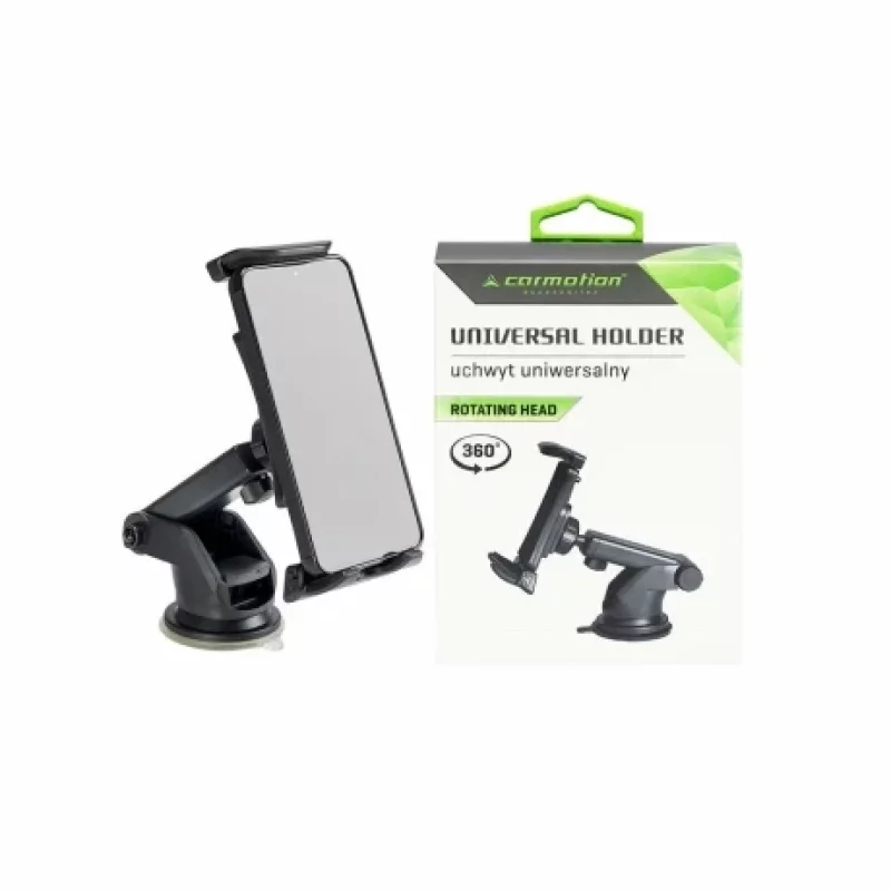 Suport telefon mobil cu ventuza deschidere 100-200mm cu ajustare in 6 puncte Negru