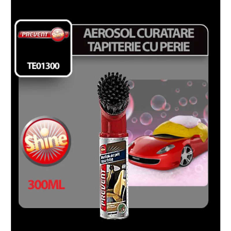 Aerosol pentru curatarea tapiteriei auto cu perie Prevent, 300 ml
