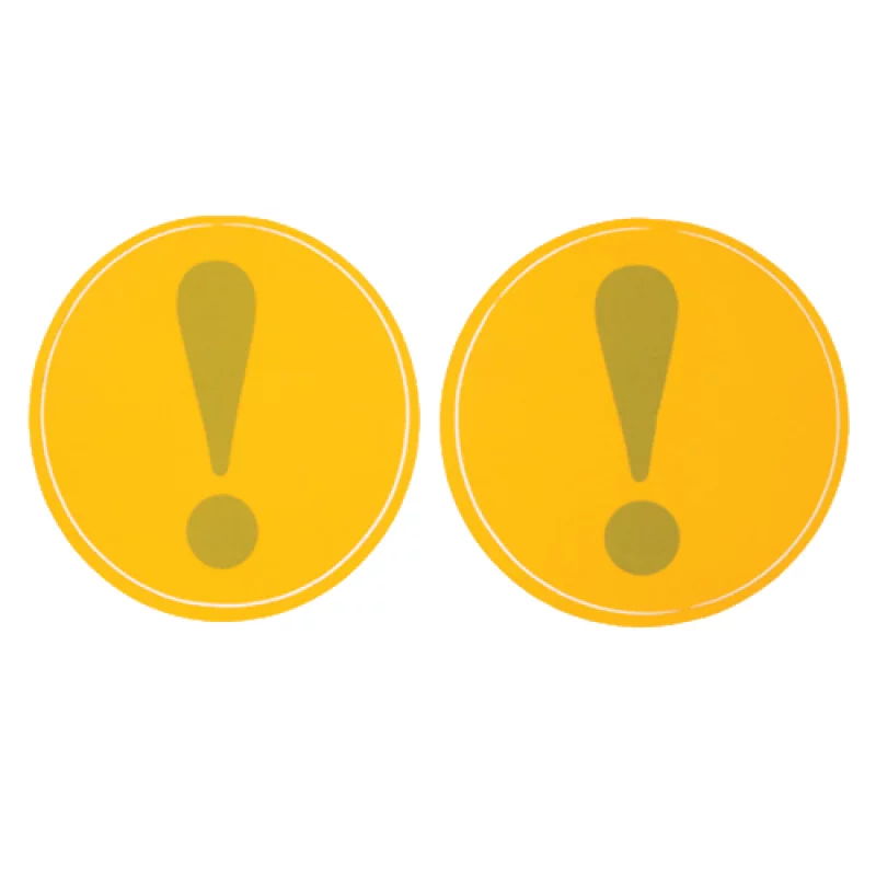 Autocolant semn începător pentru interior, set 2 bucăți, diametru 8,5 cm