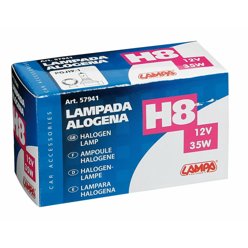 Bec halogen auto H8 12V 35W cu soclu PGJ19-1, Lampa