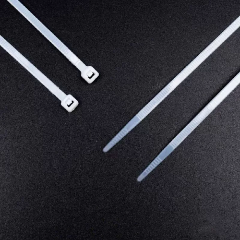 Coliere din plastic albe 2.5x200 mm, 100 bucati, pentru cabluri