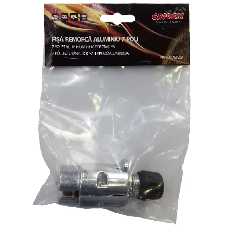 Fisa pentru remorca 7 poli din aluminiu, 12V, Cridem KAME1264