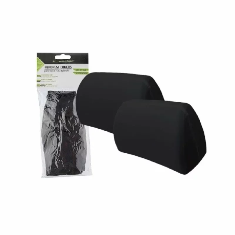Huse universale pentru tetiere scaun auto Carmotion, negre, 2 buc