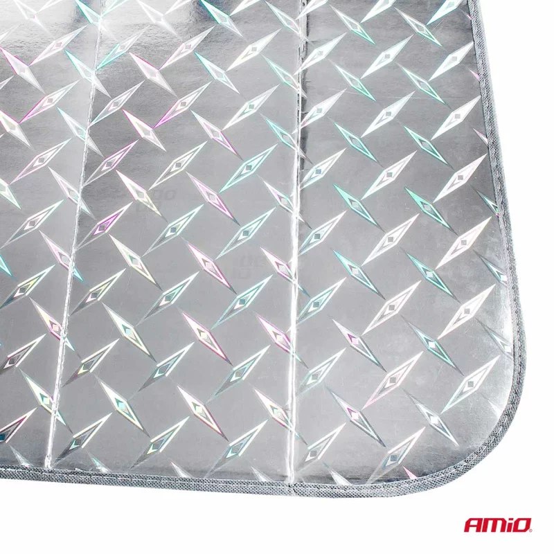 Parasolar auto pentru parbriz Amio, pliabil, termoizolant, 70x145 cm, marimea M