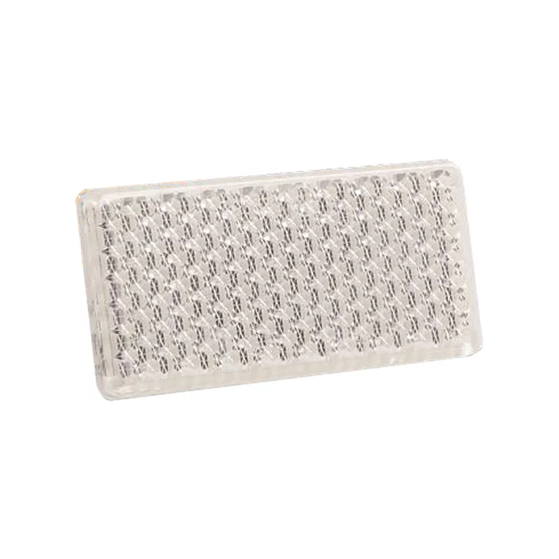 Catadioptru auto reflectorizant alb 96x46 mm cu adeziv, omologat E20