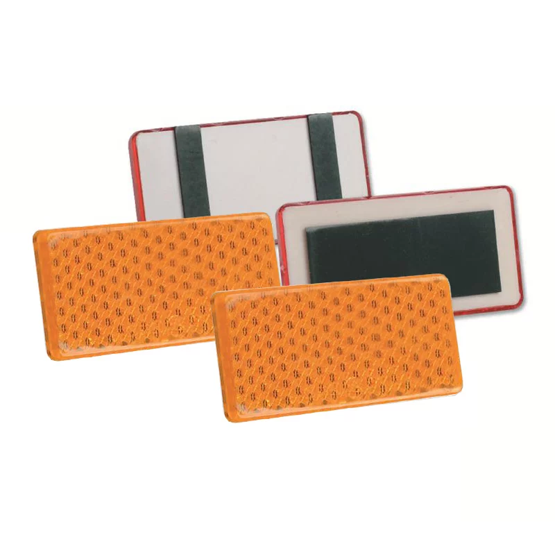 Catadioptru reflectorizant galben 96x46 mm cu adeziv pentru auto