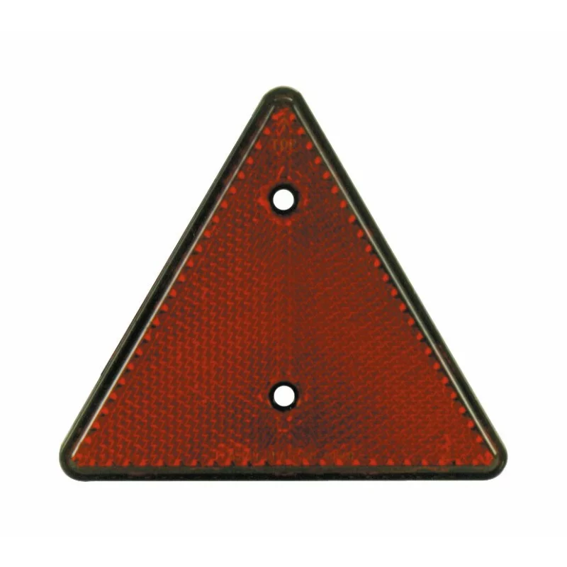 Catadioptru triunghiular rosu 150 mm omologat pentru remorca si autovehicul