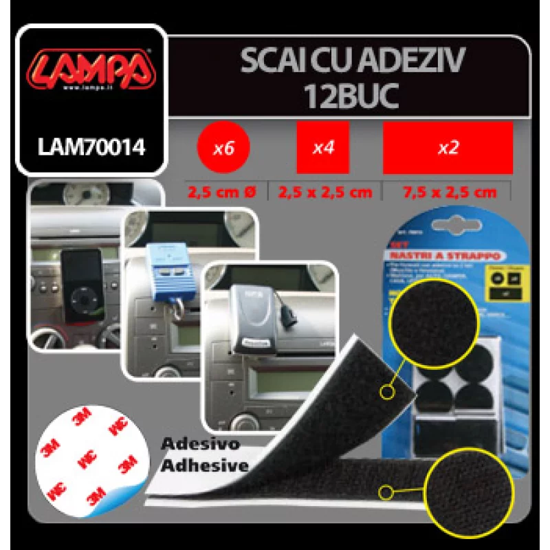 Set scai autoadeziv universal 12 bucăți pentru mașină, birou și rulotă