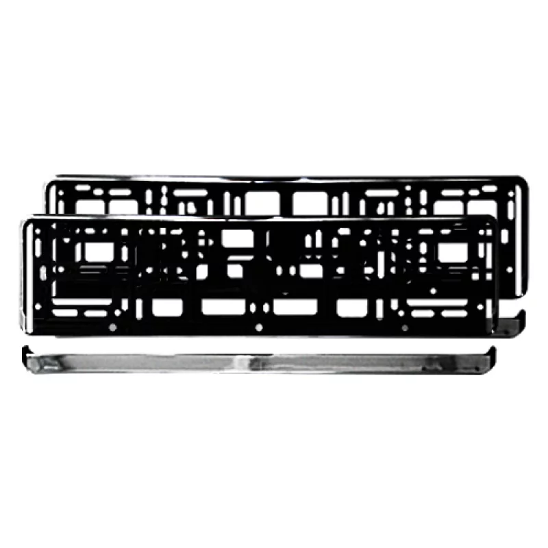 Set 2 suporturi număr înmatriculare cromate pentru plăci auto 13x52 cm