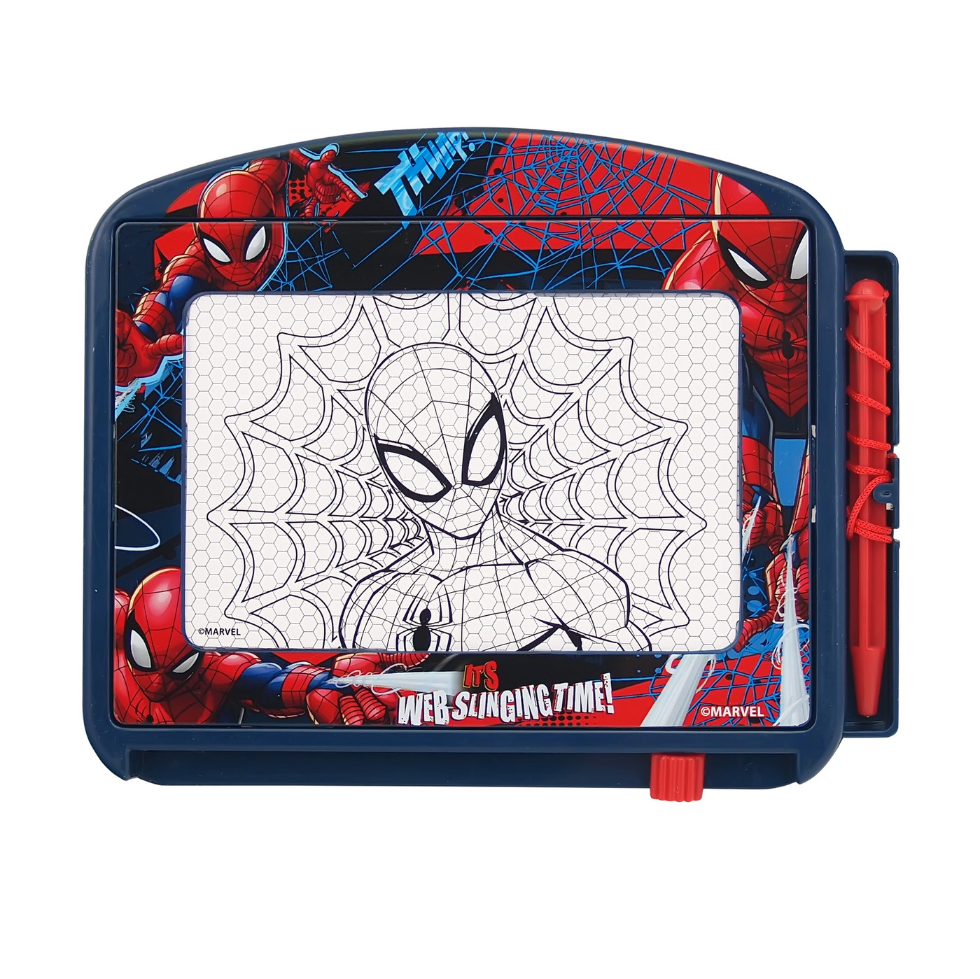 Tabla de scris reutilizabila Spider-Man pentru copii, format travel